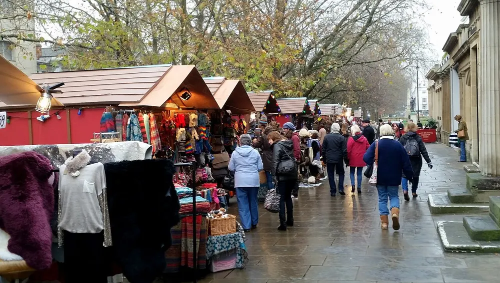 Cheltenham market or setting: Christmas Market, Cheltenham, 1