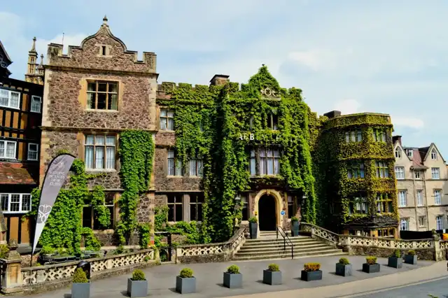 The Abbey hotel exterior, photographed in 2018