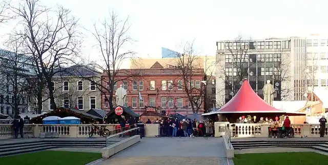 A corner of the Christmas Market at Belfast City Hall - geograph.org.uk - 5996278