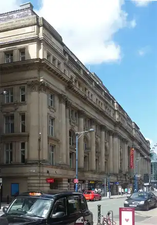 Royal Exchange on Cross Street, opposite the hotel; neighbourhood view