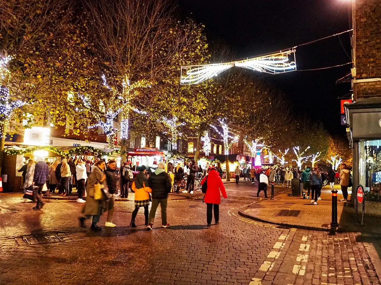 York Christmas market lights in a previous season