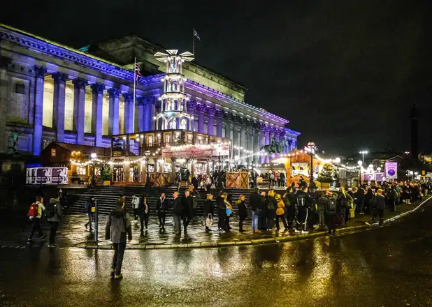 Christmas Market, St George's Hall, Liverpool