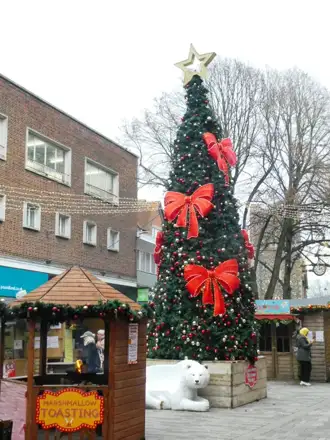 Nearby: Illuminated Christmas tree in St George’s Street, Canterbury