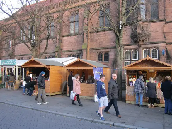 Stalls on the 2014 Christmas Market, Northgate Street, Chester