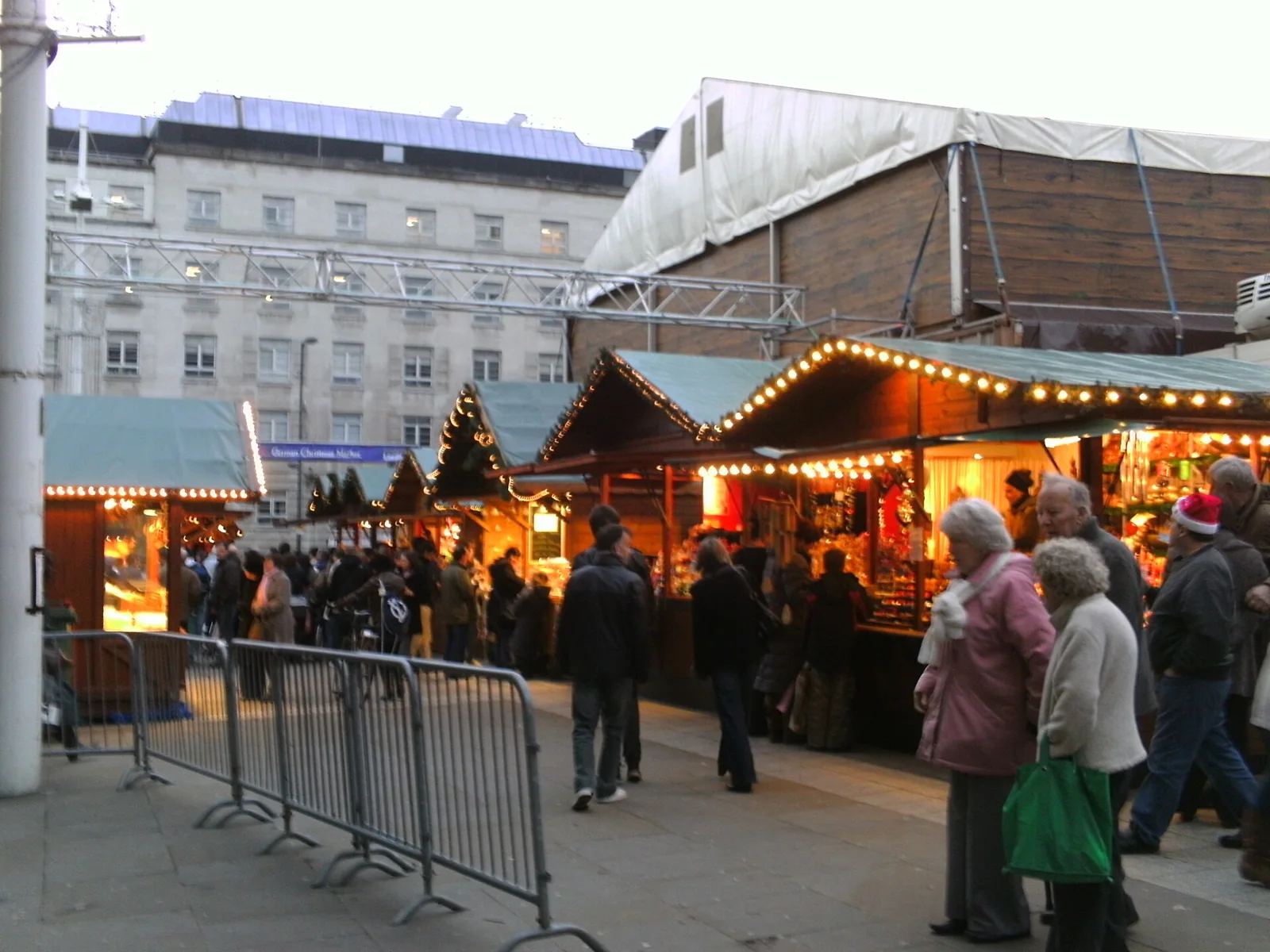 German Christmas Market on Millennium Square, Leeds, UK.