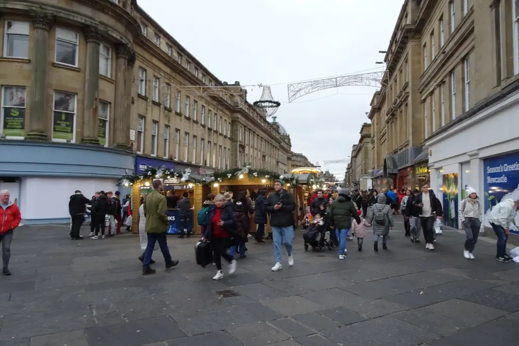 Christmas market on Grainger Street